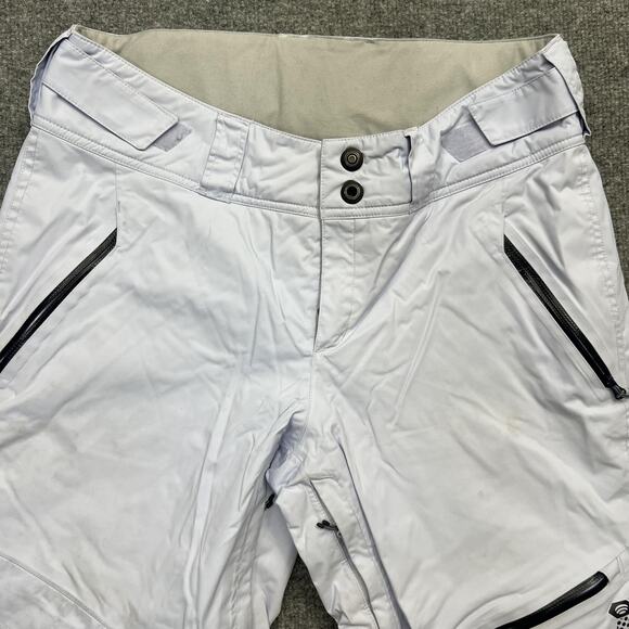 Mountain Hardwear Snow Pants Women M/L White RECCO Insulated Ski Water Resistant - Picture 3 of 16